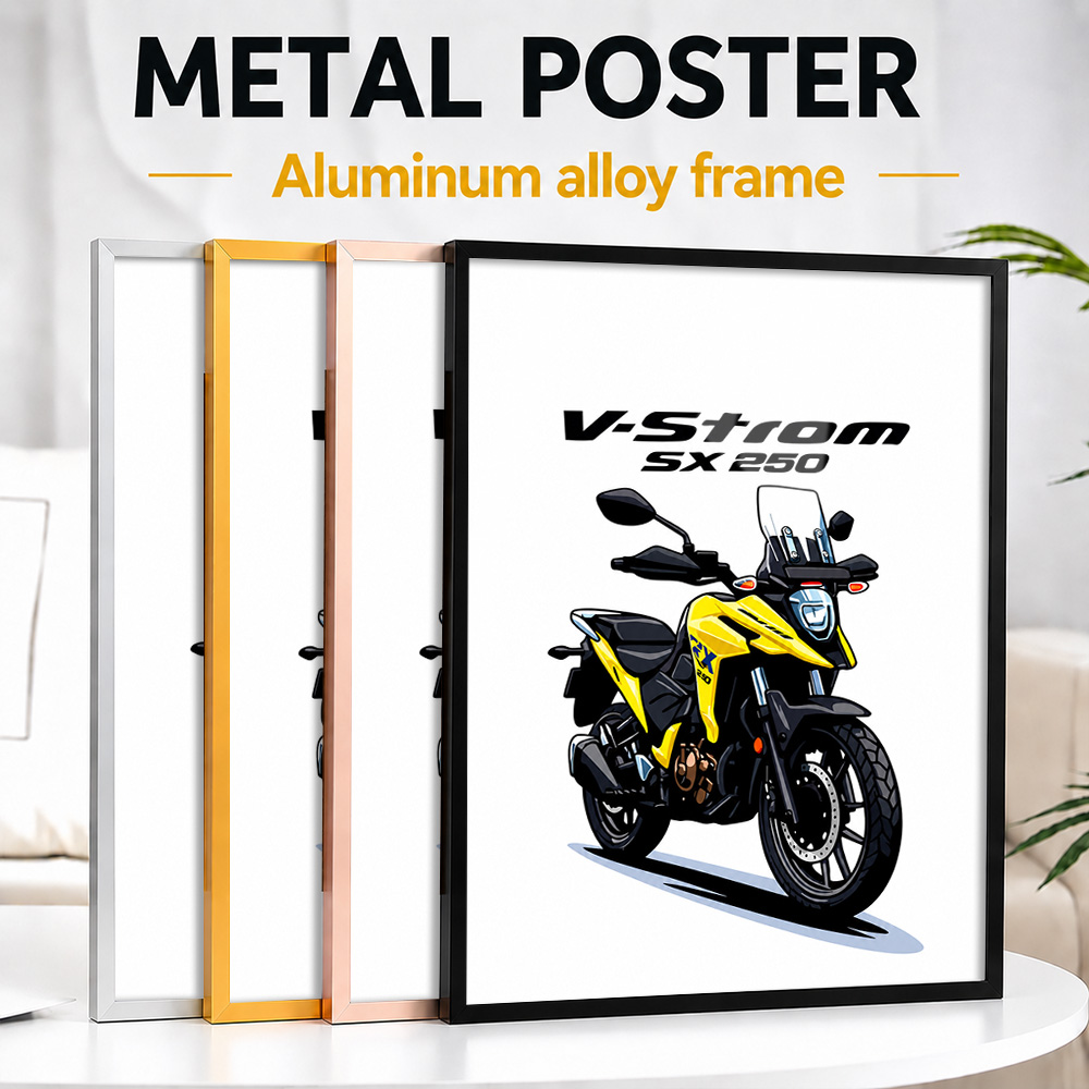 Riding Gear - Pôster de metal com moldura, ilustração