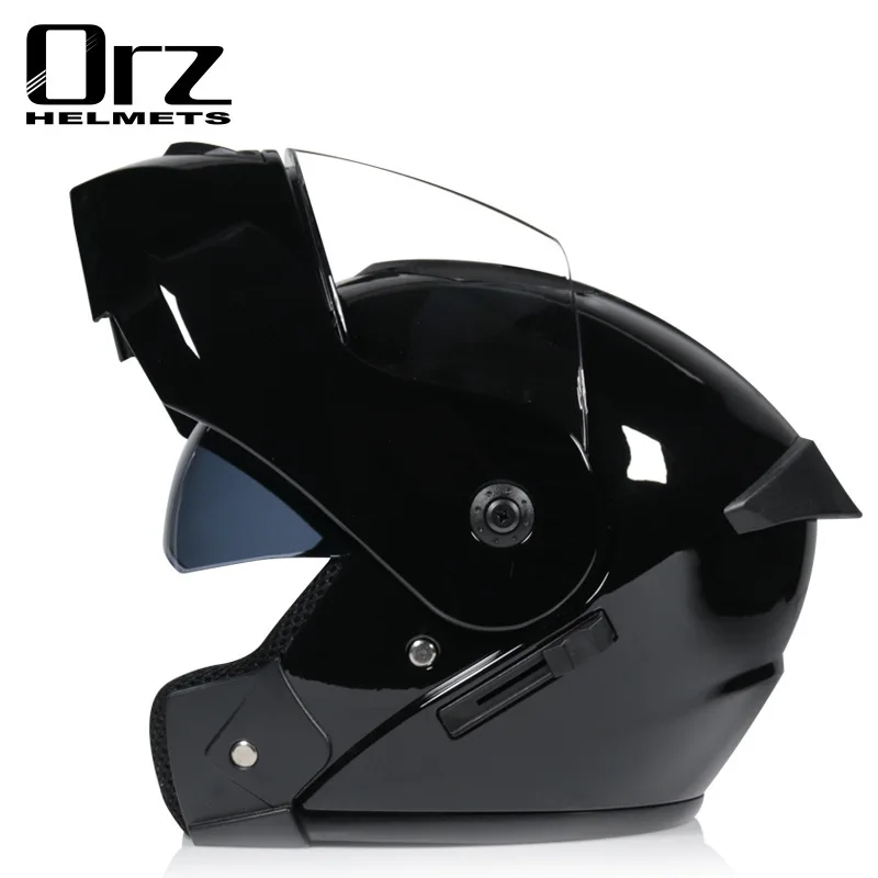 Dual Visor Motorcycle Racing Helmet - Orz901 lente dupla rosto cheio de