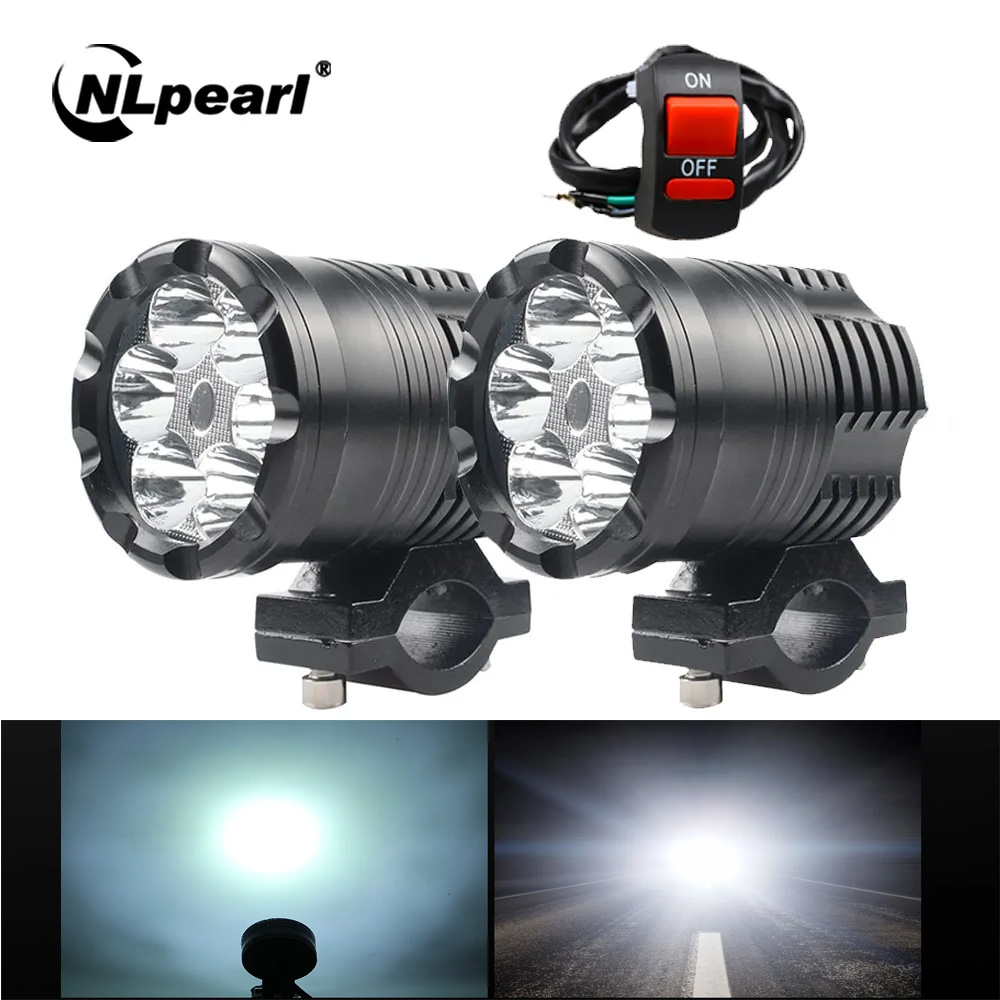 Universal Motorcycle Led Headlight Projector - Nlpearl 60w motocicleta led farol spotlight