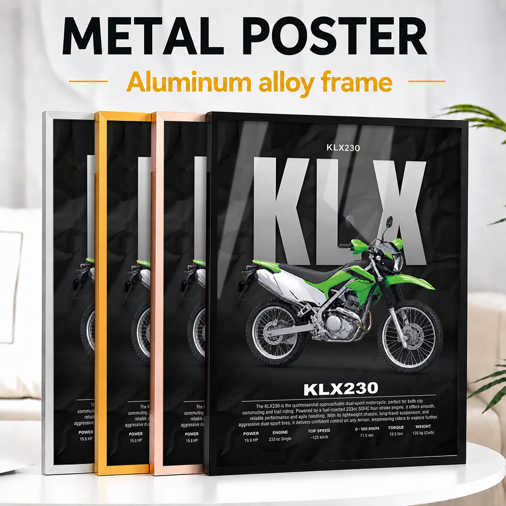 Riding Gear - Pôster de metal com moldura, com