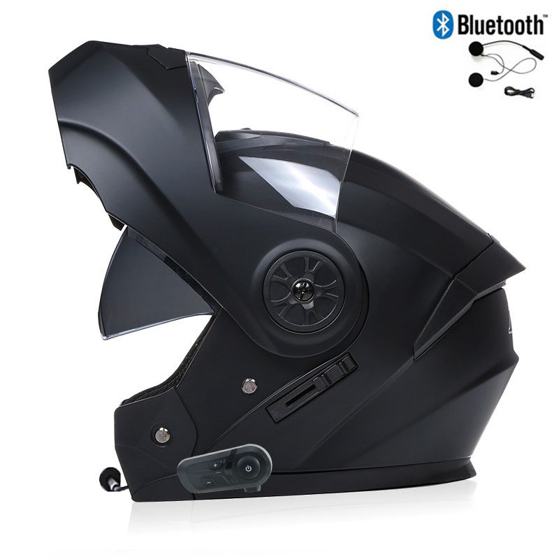 Modular Flip Up Motorcycle Helmet Dot Approved - Bluetooth motocicleta rosto cheio capacete das
