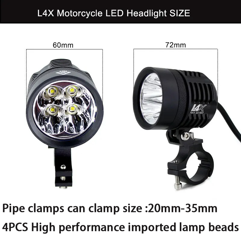 Farol de Moto LED de Duas Core - Universal Motorcycle Led Headlight Projector avaliação e preço