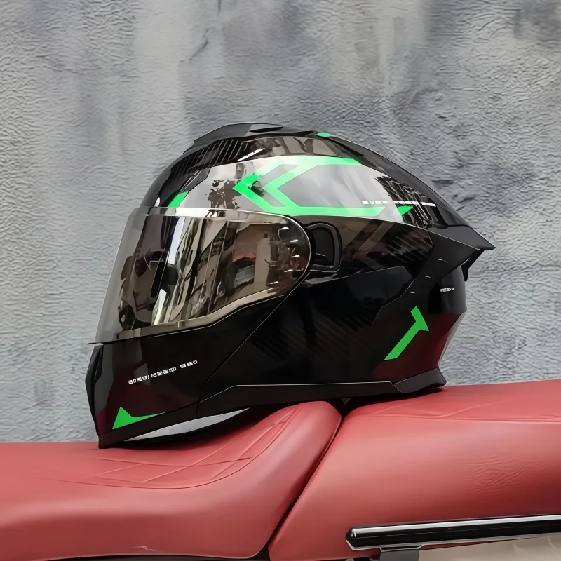 Capacete de motociclismo uniss - Dual Visor Motorcycle Racing Helmet avaliação e preço