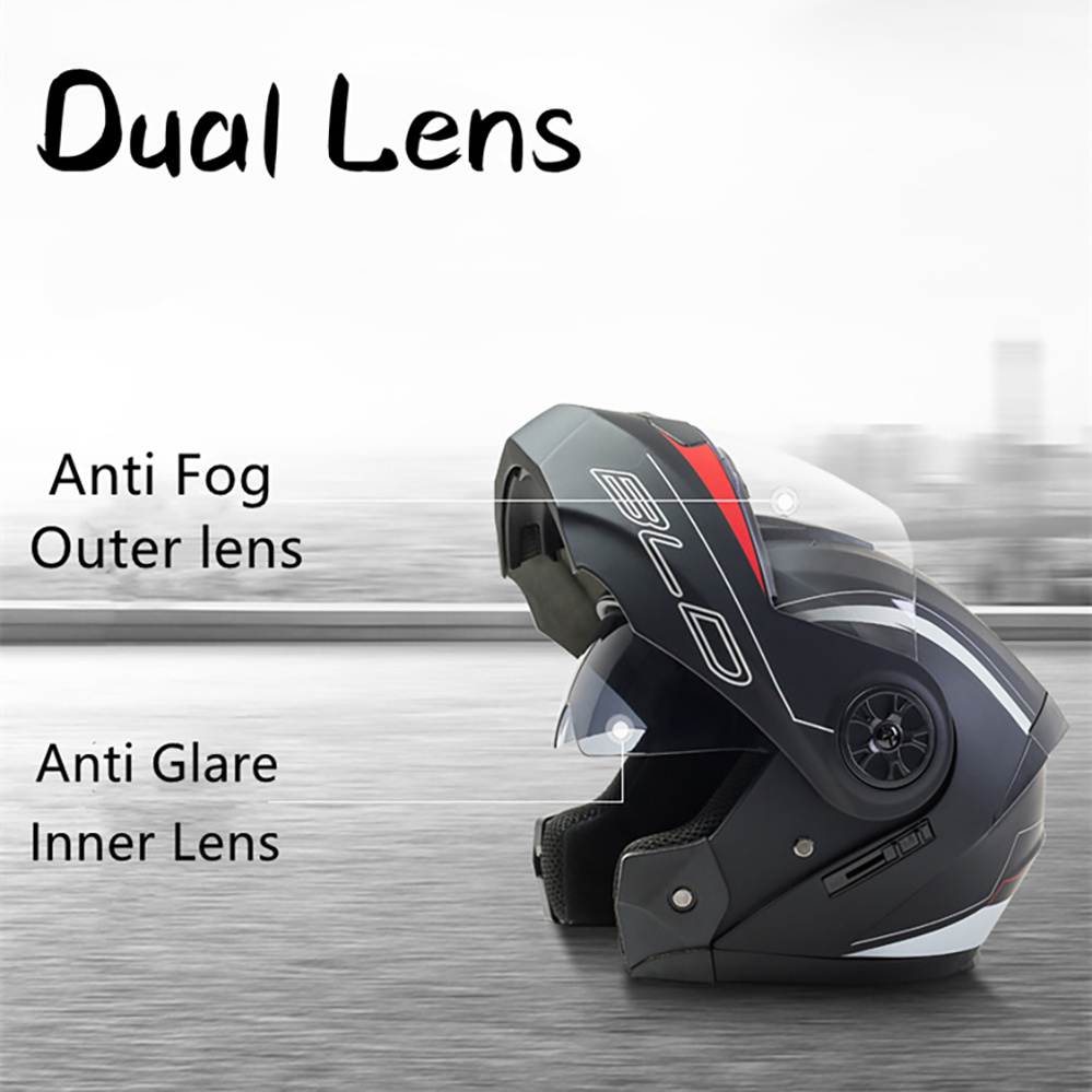 Lente dupla modular capacete d - Modular Flip Up Motorcycle Helmet Dot Approved avaliação e preço