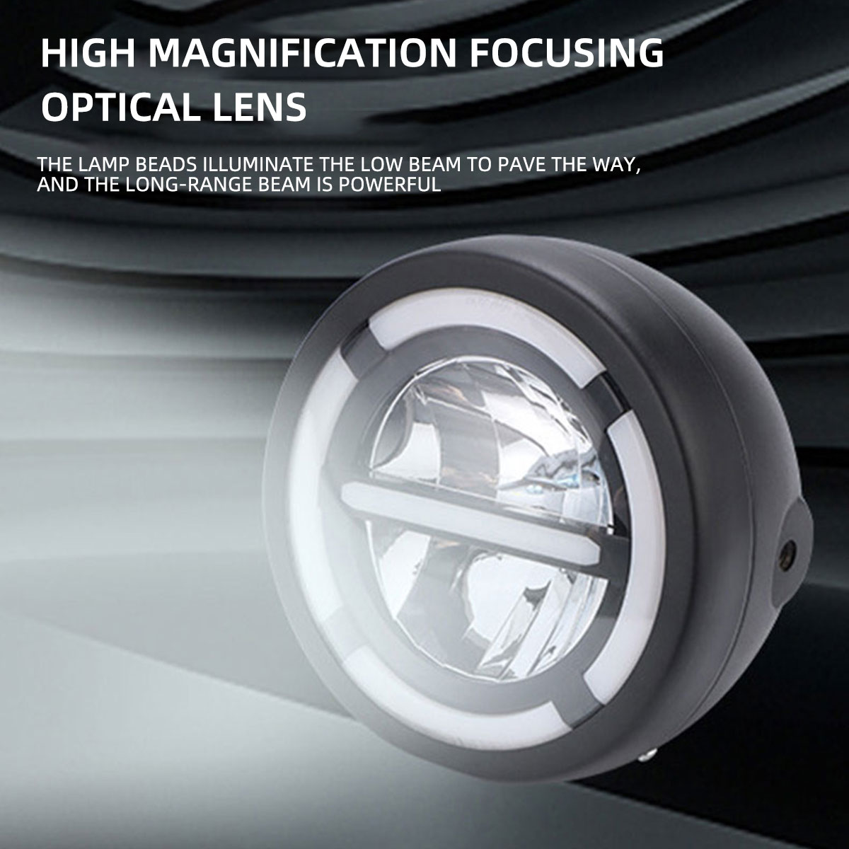 Farol LED universal de 7 poleg - Universal Motorcycle Led Headlight Projector avaliação e preço