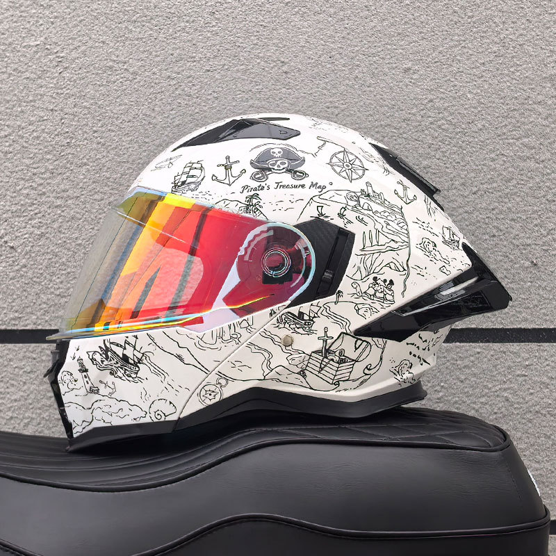 Capacete Modular Unissex para  - Modular Flip Up Motorcycle Helmet Dot Approved avaliação e preço