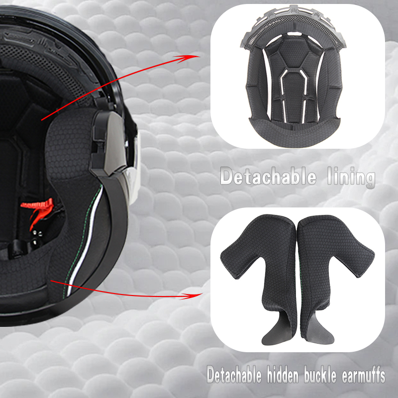 715-capacete de rosto inteiro  - Dual Visor Motorcycle Racing Helmet avaliação e preço
